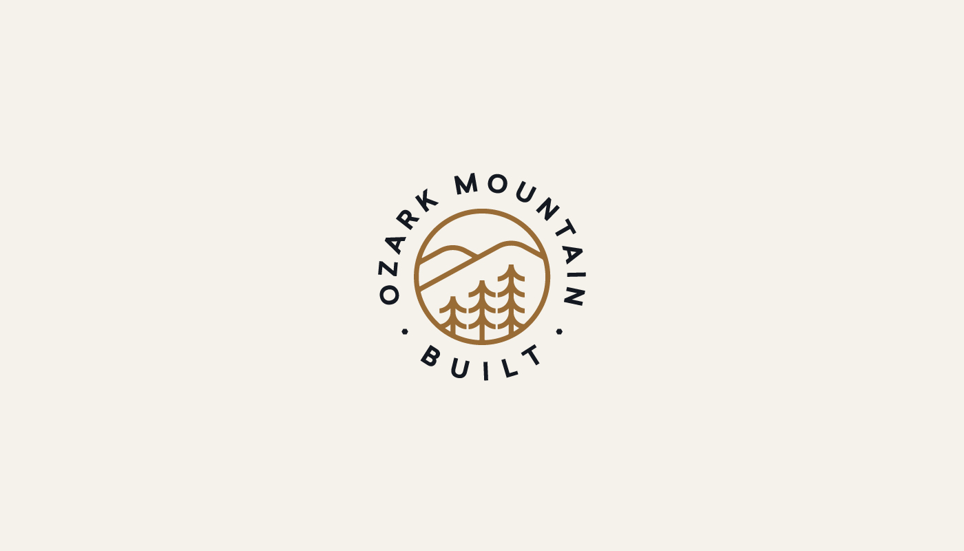 logo design, mountains, ozarks, construction logo, building brand
