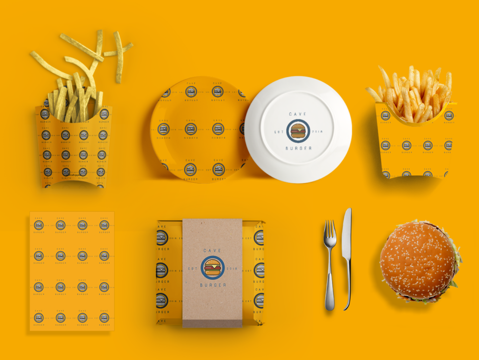 fast food restaurant branding by Amr Ashraf