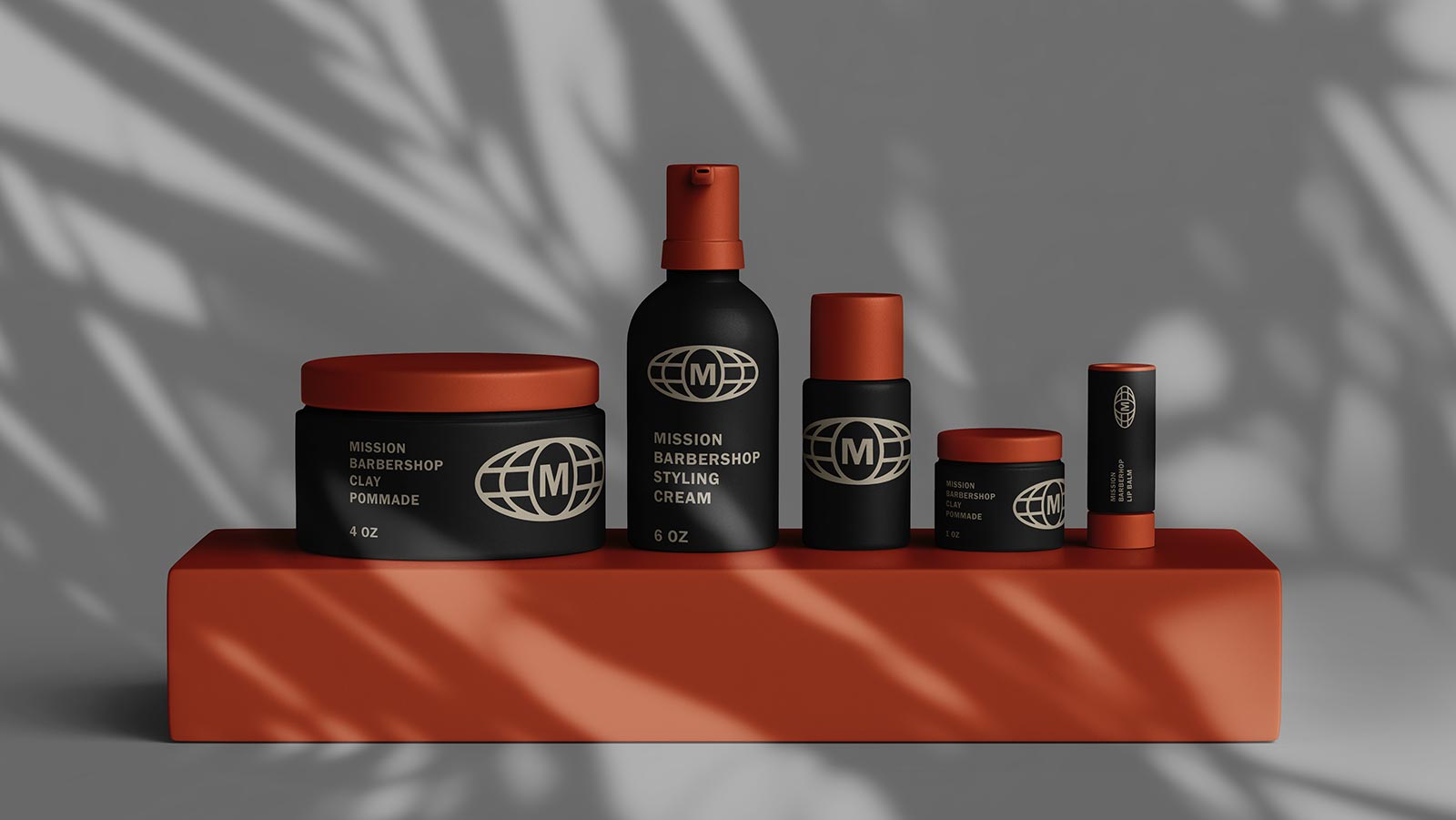barber shop branding on hair products